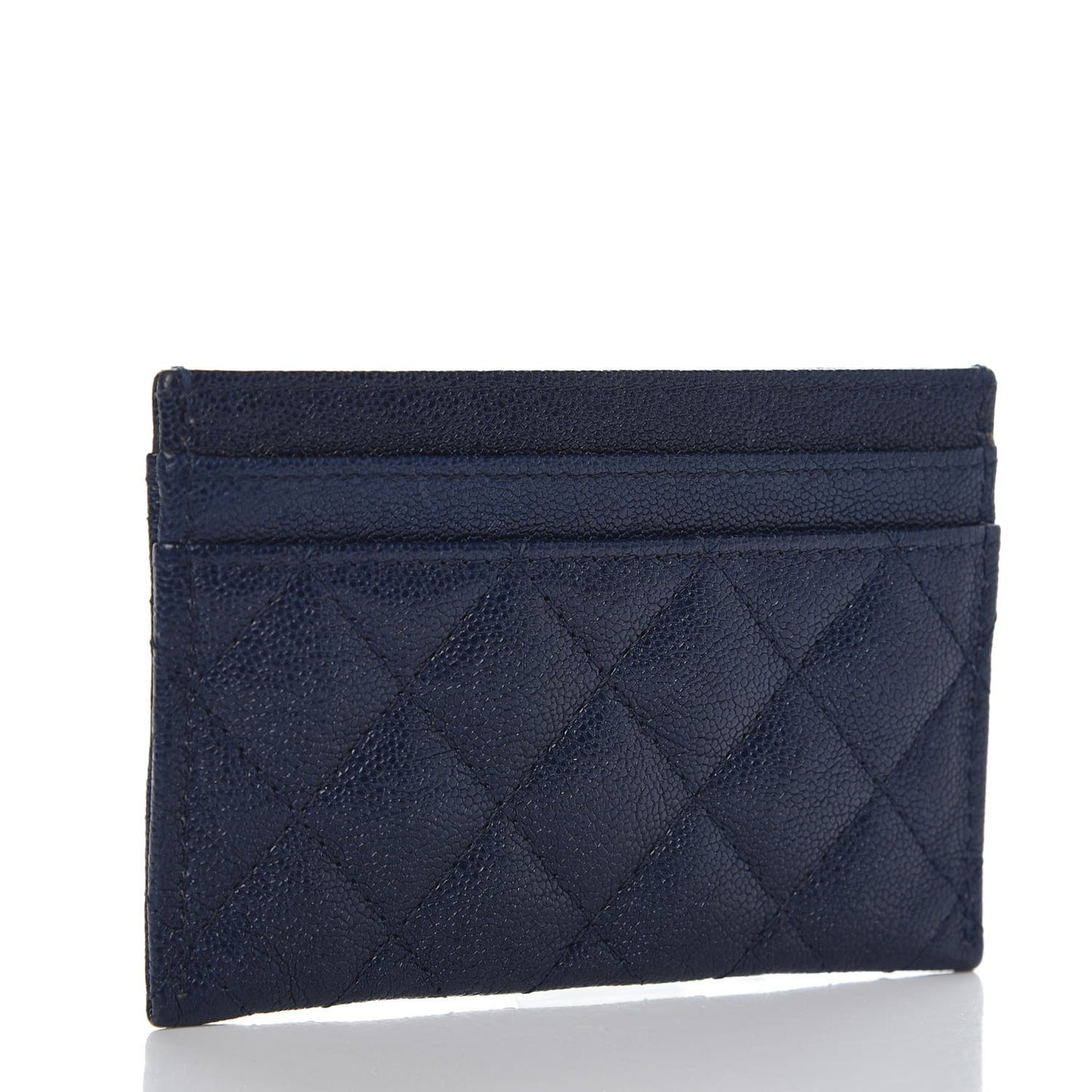 Caviar Quilted Boy Card Holder Blue