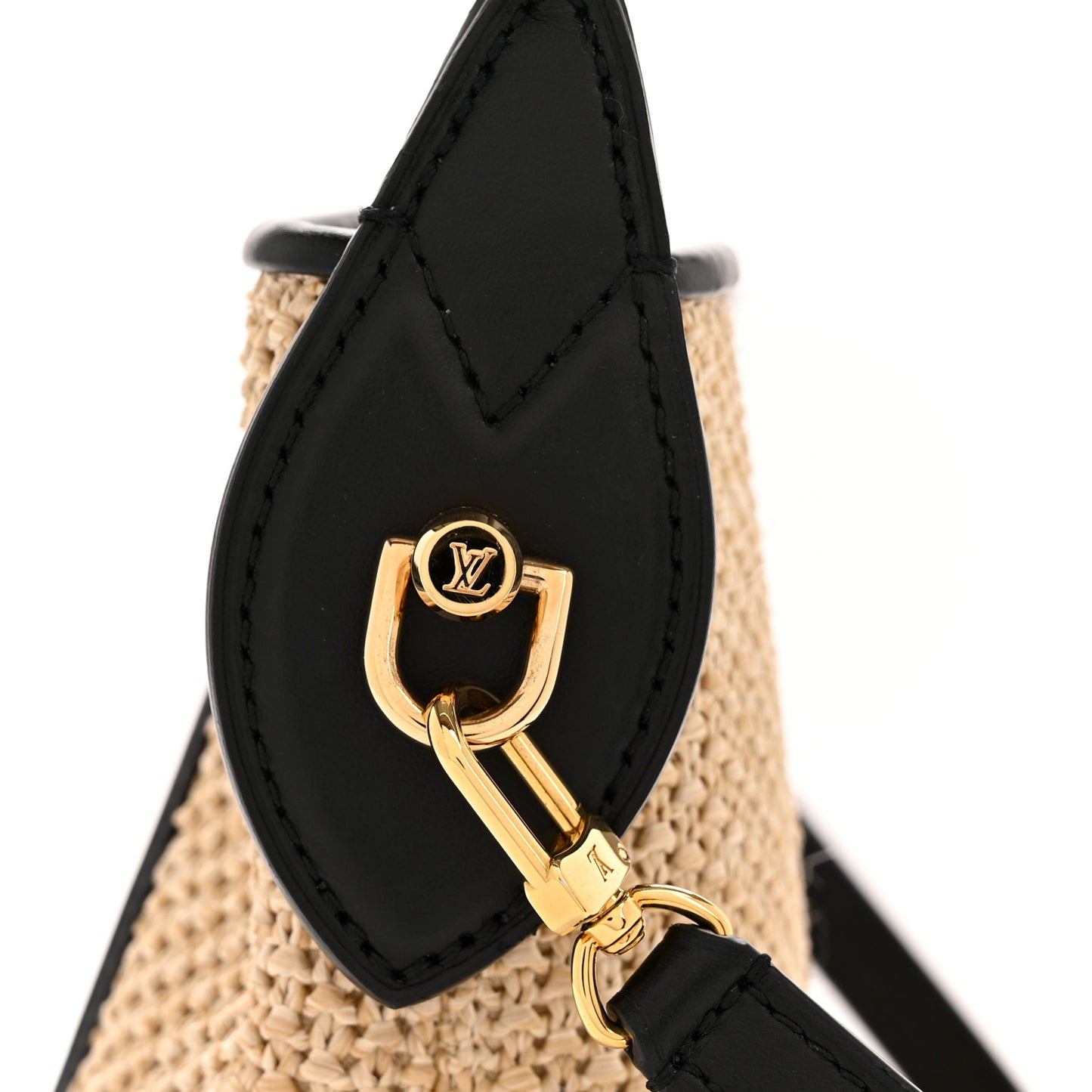 Raffia Petit Bucket Black