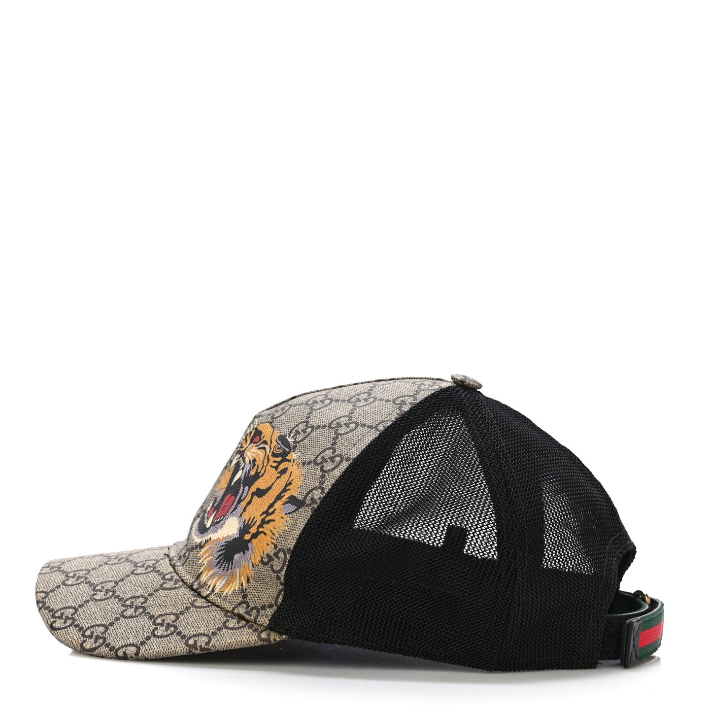 GG Supreme Monogram Tiger Print Baseball Hat 59 Beige