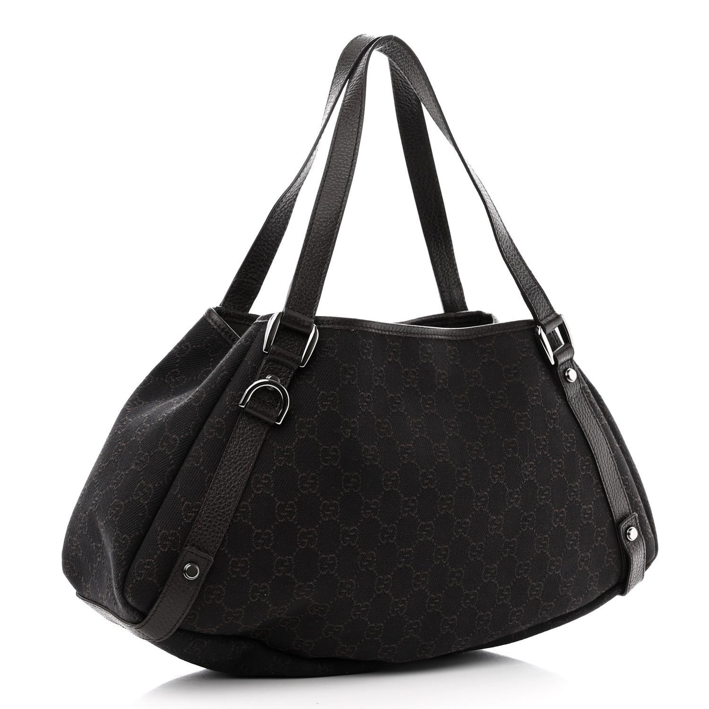 Monogram Medium Abbey Shoulder Bag Chocolate