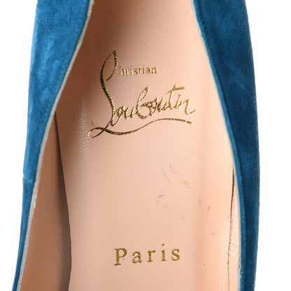 Christian Louboutin Suede Daffodile 160 Pumps 38 Peacock 9 of 10