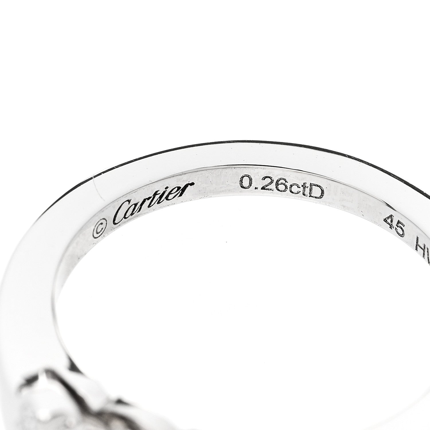 Cartier Platinum Diamond .26ct Ballerine Solitaire Engagement Ring 45 3.25 6 of 7