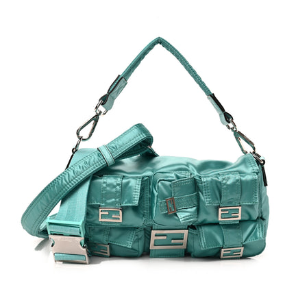 Fendi Econyl Cuoio Romano Multipocket Baguette Turquoise 1 of 8