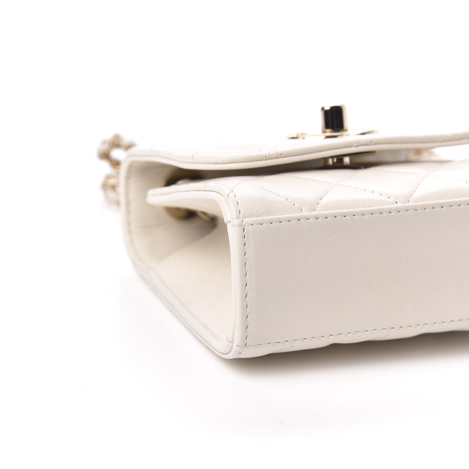 Chanel Lambskin Quilted Mini Trendy CC Clutch With Chain Ecru 8 of 10