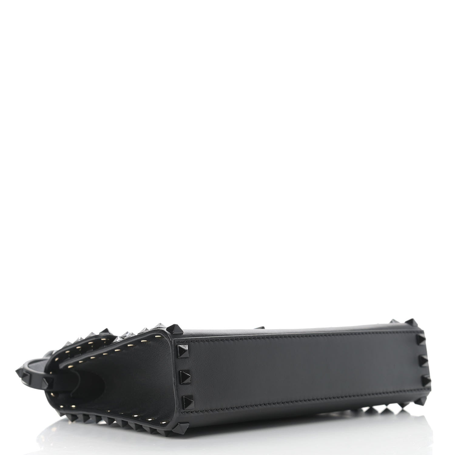 Valentino Garavani Vitello Monochrome Medium Rockstud Flip Lock Crossbody Bag Black 4 of 11