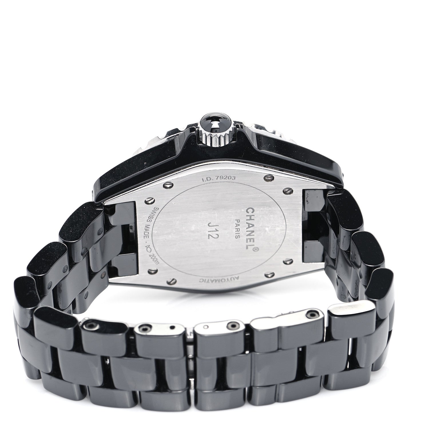 Chanel Stainless Steel Ceramic 38mm J12 Automatic Watch Black 4 of 5