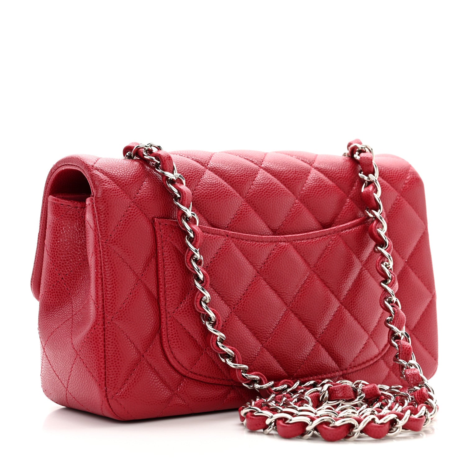 Chanel Caviar Quilted Mini Rectangular Flap Red 3 of 11