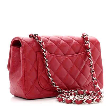 Chanel Caviar Quilted Mini Rectangular Flap Red 3 of 11