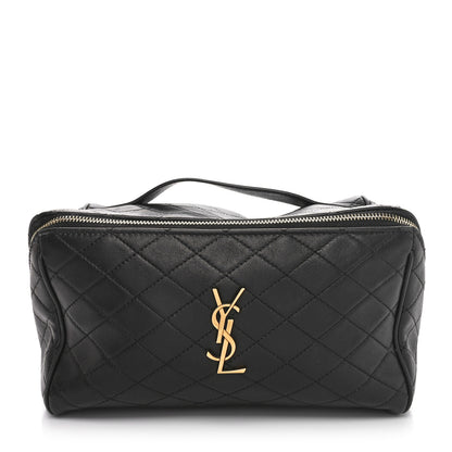 Saint Laurent Lambskin Quilted Gaby Vanity Case Black 1 of 10