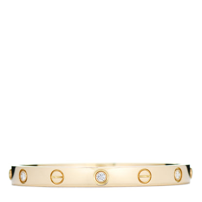 Cartier 18K Yellow Gold 6 Diamond LOVE Bracelet 16 3 of 4