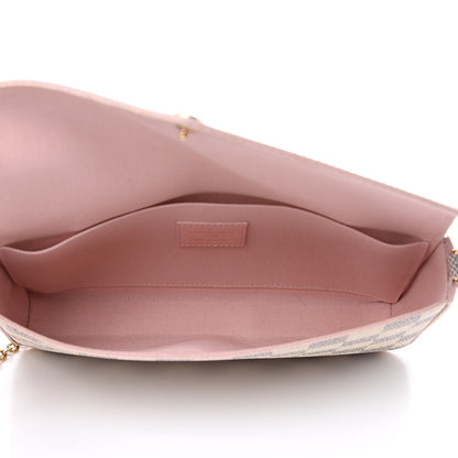 Louis Vuitton Damier Azur Calfskin Pochette Felicie Eau de Rose 6 of 10