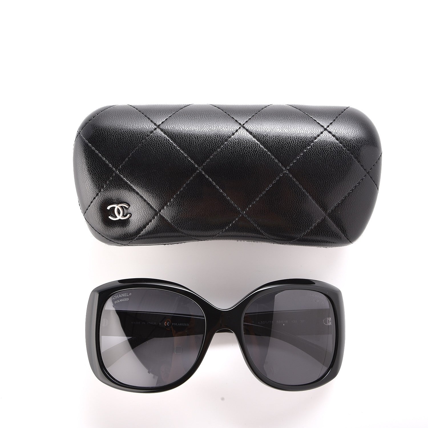 Chanel Polarized CC Sunglasses 5183 Black 8 of 8