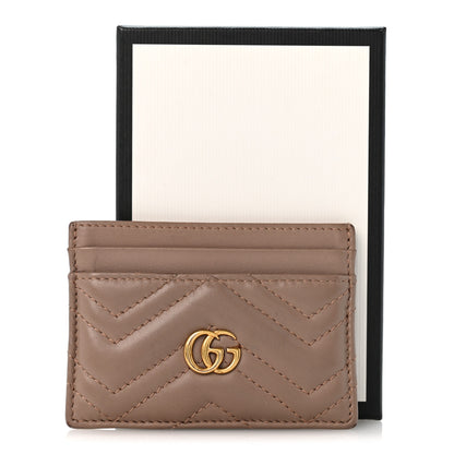 Gucci Calfskin Matelasse GG Marmont Card Holder Porcelain Rose 10 of 10