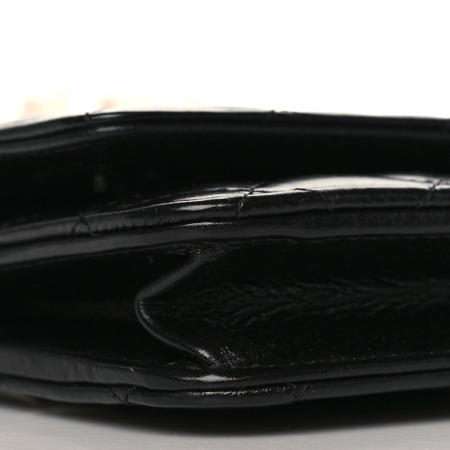 Chanel Lambskin Quilted Pearl Wallet On Chain WOC Black 8 of 9