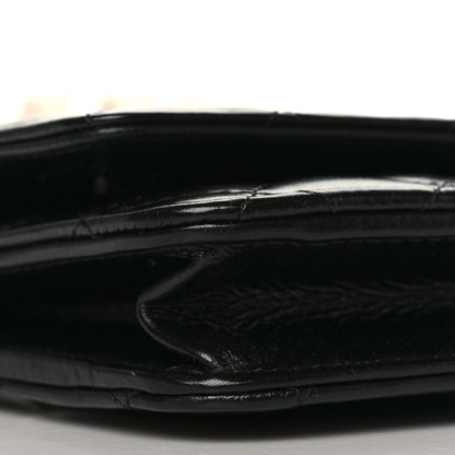 Chanel Lambskin Quilted Pearl Wallet On Chain WOC Black 8 of 9