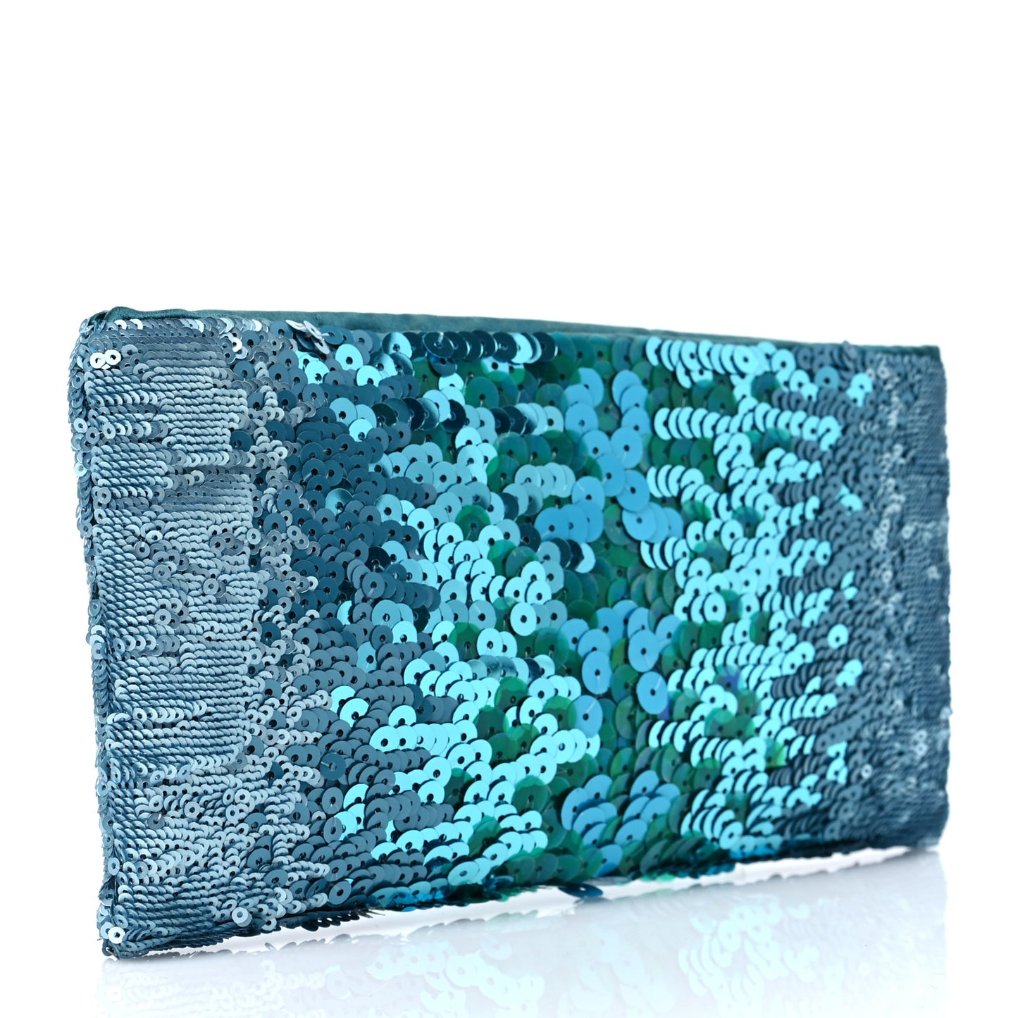 Sequin Ombre Clutch Blue Green