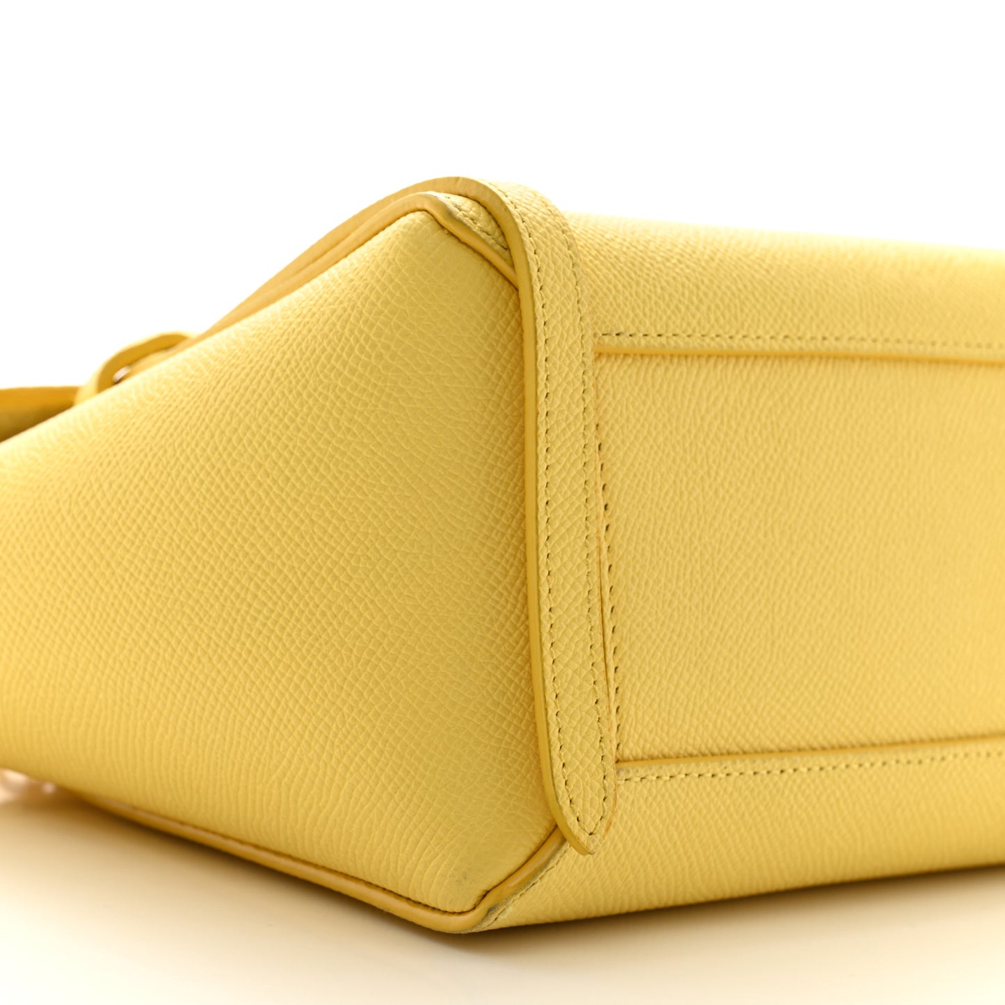 Grained Calfskin Nano Belt Bag Citron