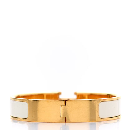 Hermes Enamel Narrow Clic Clac H Bracelet PM White 3 of 4