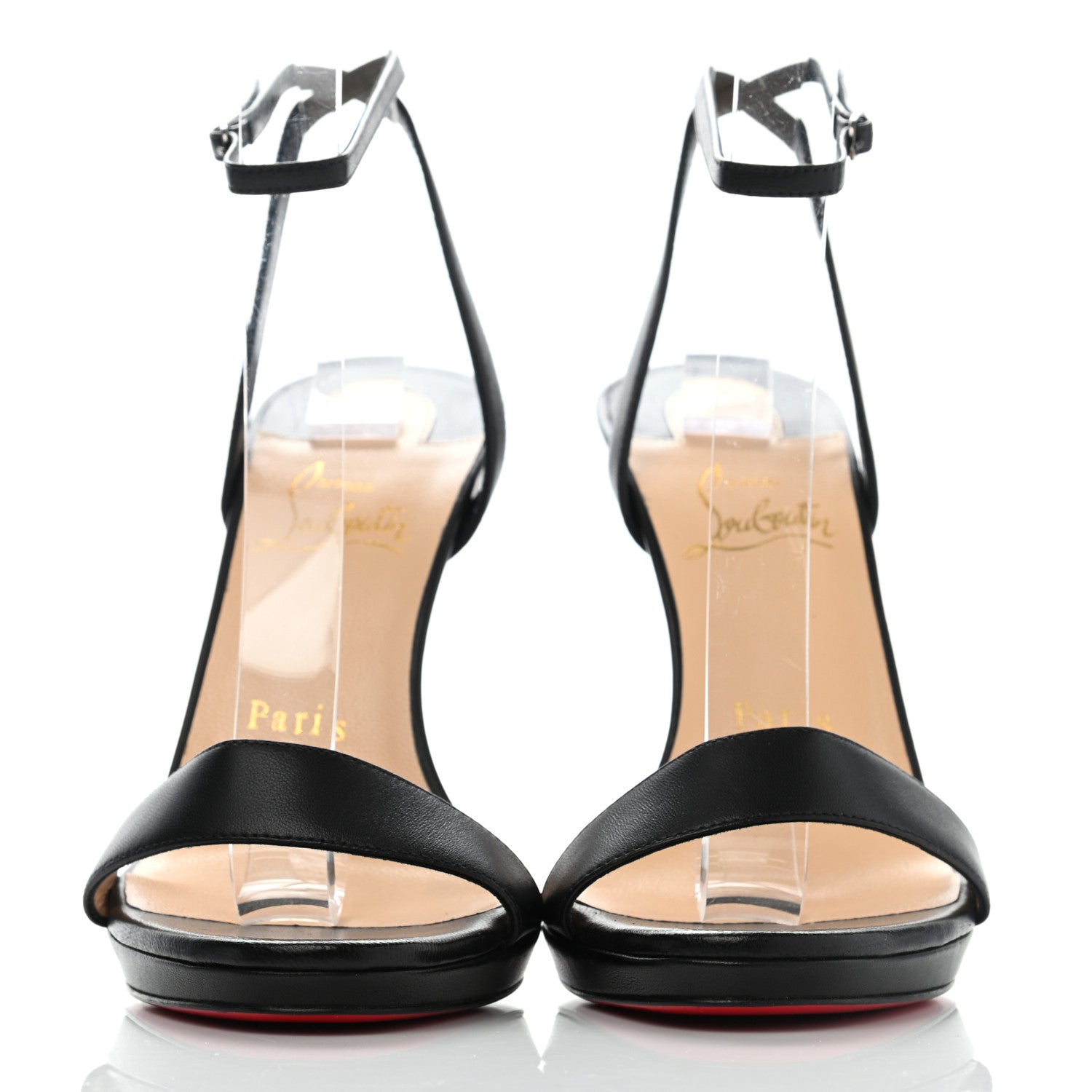 Christian Louboutin Nappa Loubi Queen 100 Sandals 38 Black 2 of 8