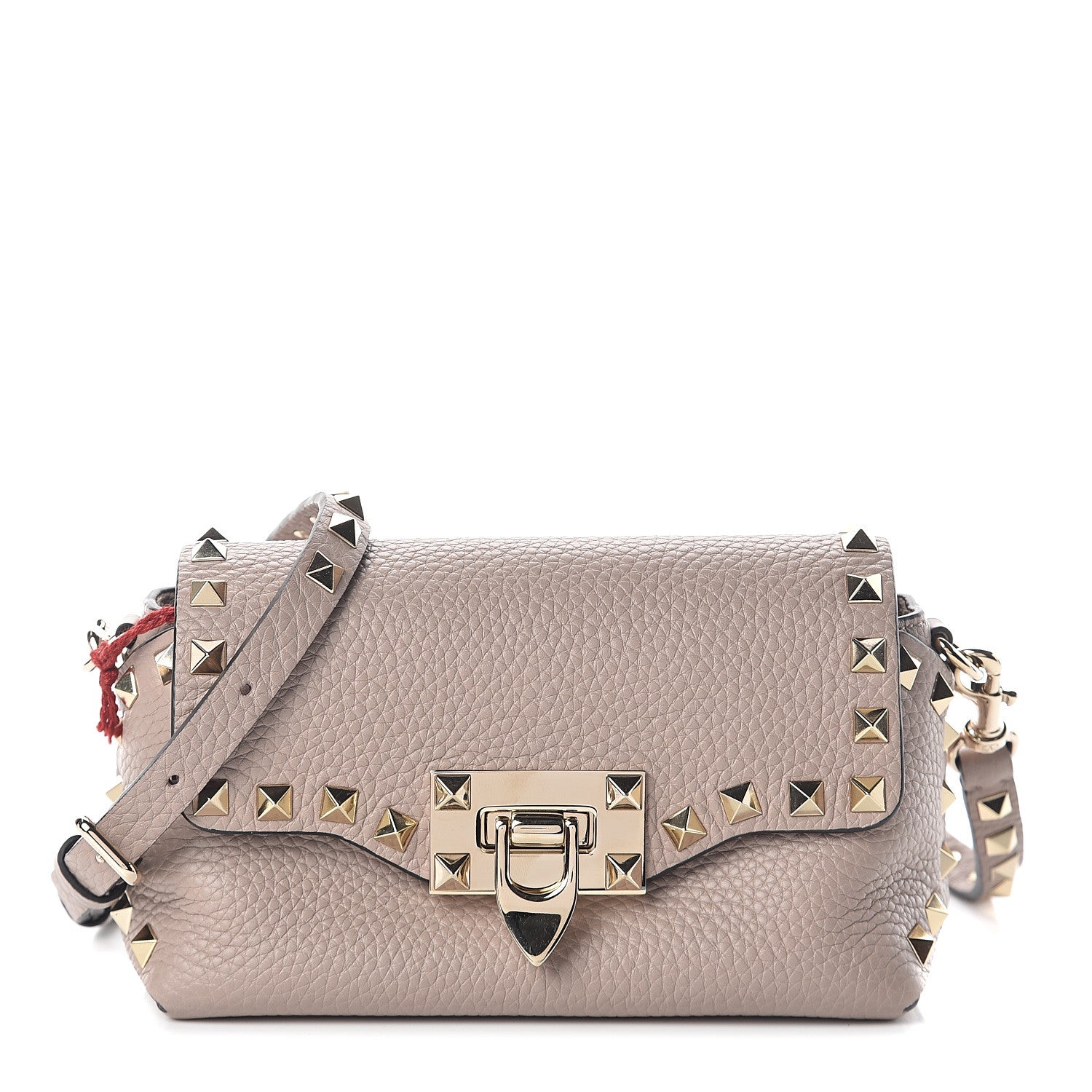 Valentino Garavani Pebbled Calfskin Mini Rockstud Crossbody Bag Poudre 1 of 8