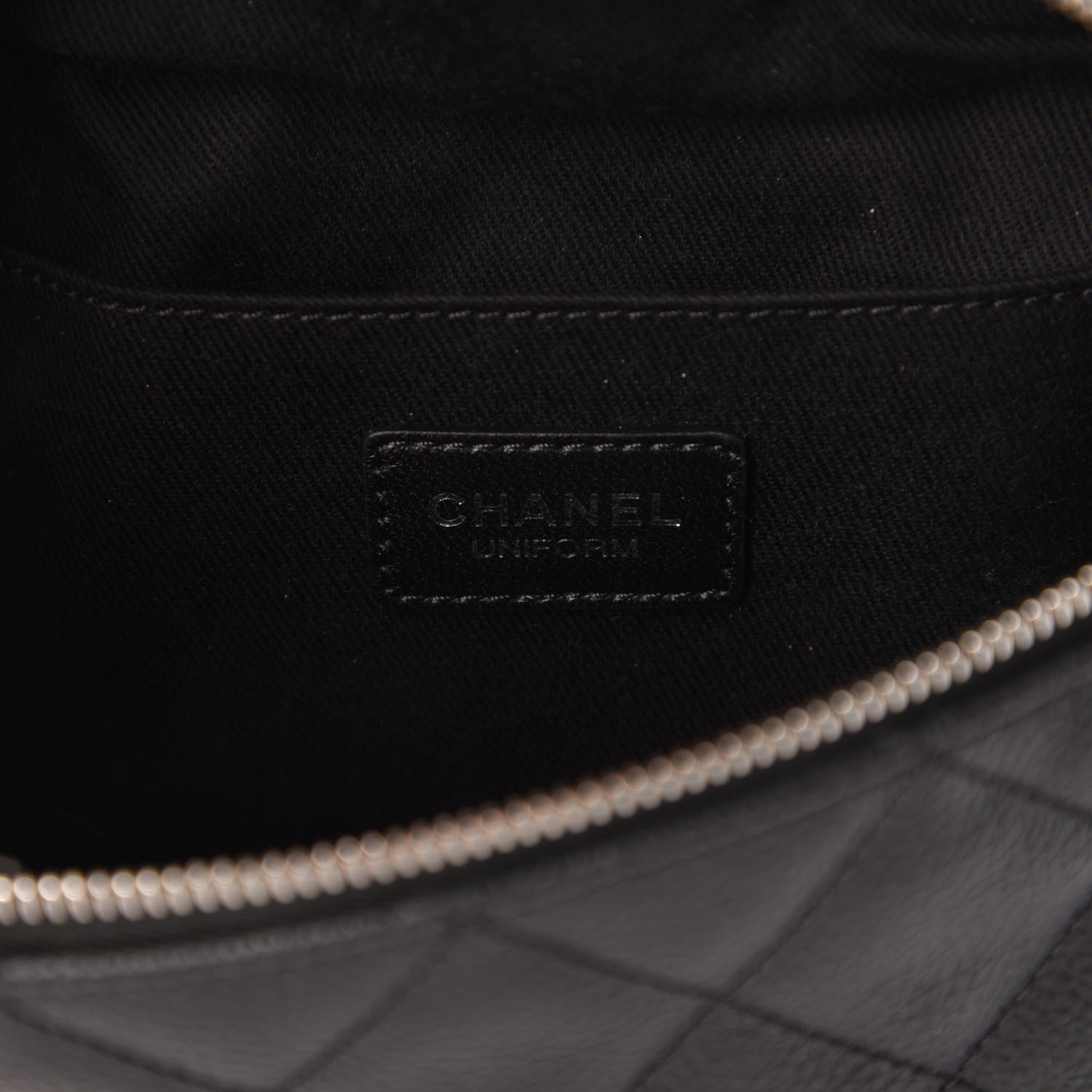 Chanel Grained Calfskin Quilted Waist Belt Bag Black 8 of 10