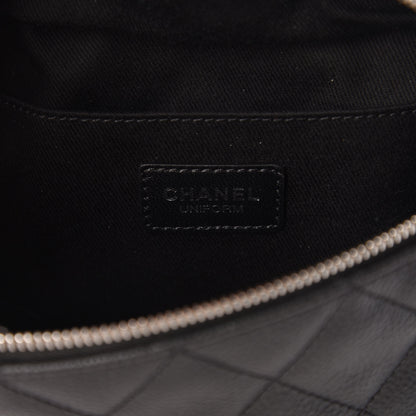 Chanel Grained Calfskin Quilted Waist Belt Bag Black 8 of 10