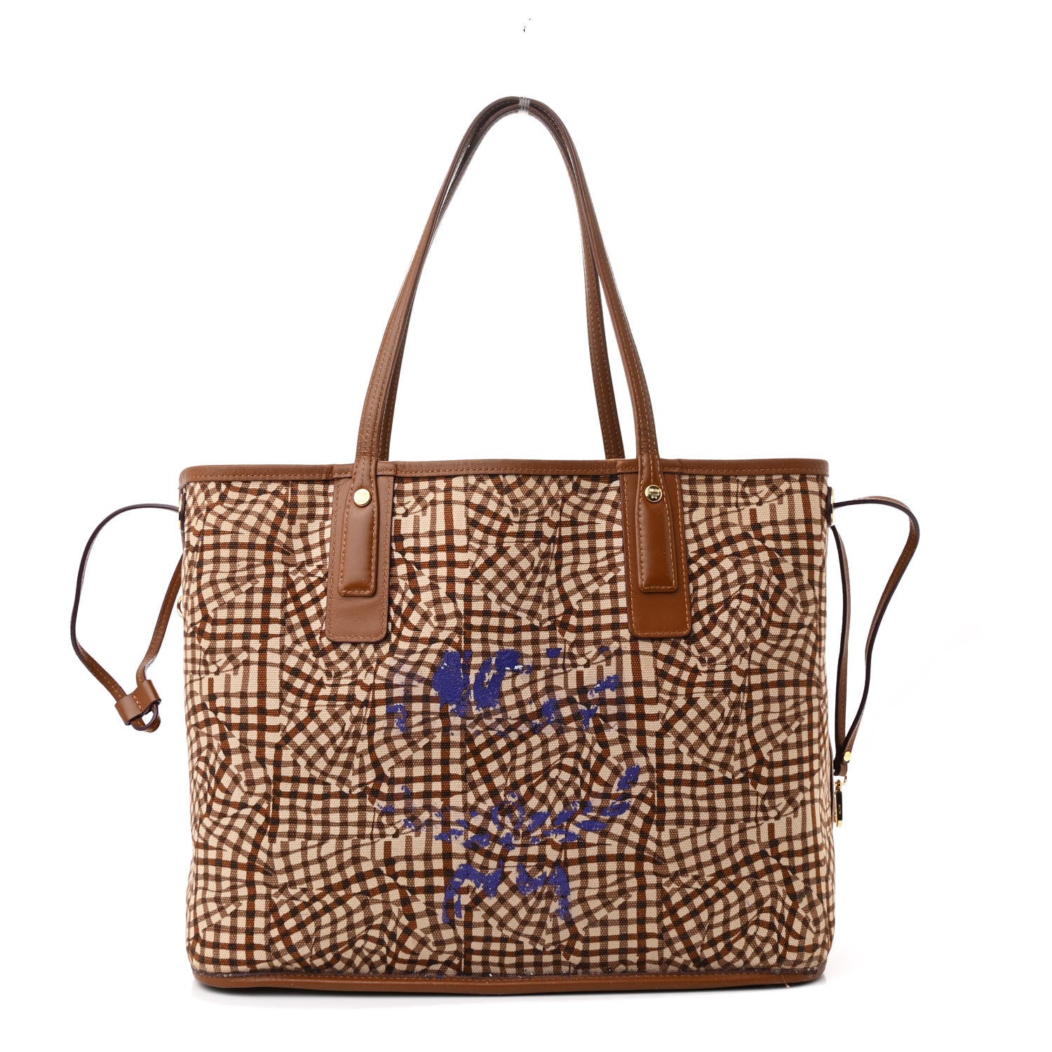 MCM Visetos Medium Liz Reversible Shopper Tote Cognac 3 of 18