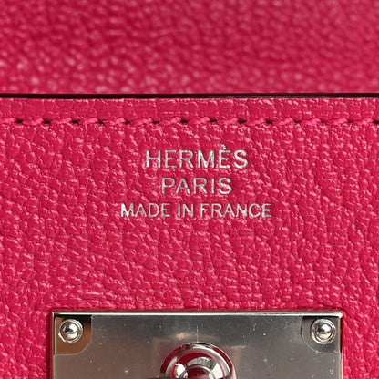 Hermes Chevre Mysore Kelly Wallet To Go Rose Mexico 6 of 11