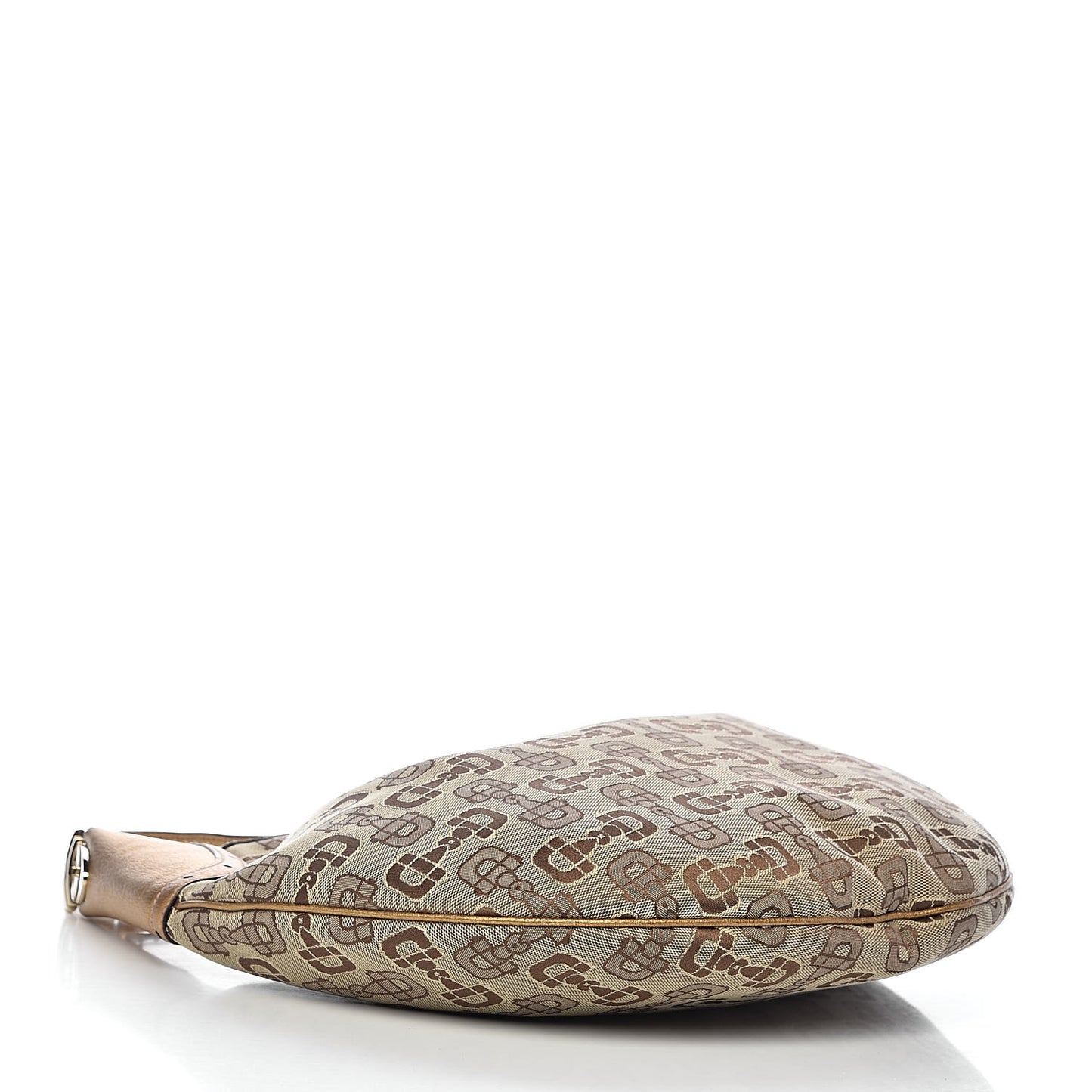 Canvas Horsebit Glam Hobo Bronze
