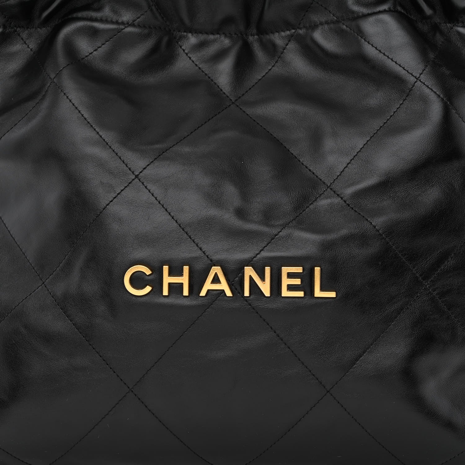 Chanel Shiny Calfskin Quilted Small Chanel 22 Black 10 of 14