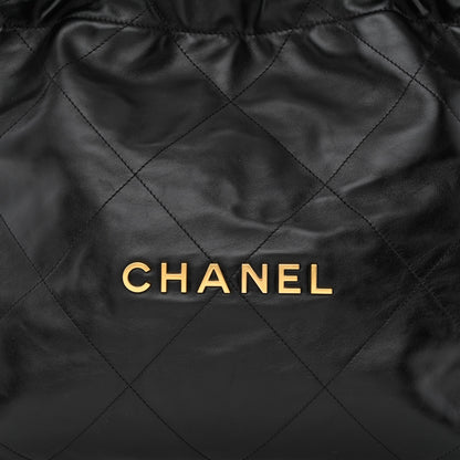 Chanel Shiny Calfskin Quilted Small Chanel 22 Black 10 of 14
