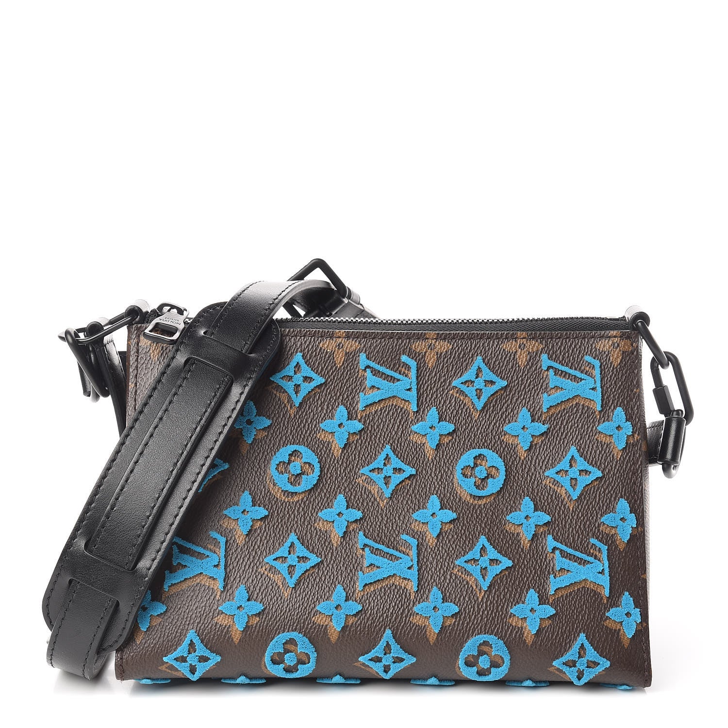 Louis Vuitton Monogram Tuffetage Triangle Messenger Turquoise 1 of 10