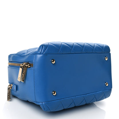 Chanel Lambskin Quilted Medium Trendy CC Bowling Bag Blue 4 of 10