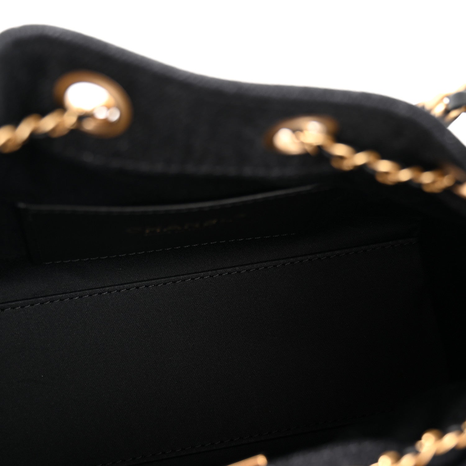 Chanel Washed Denim Quilted Mini Chanel 25 Handbag Black 5 of 10