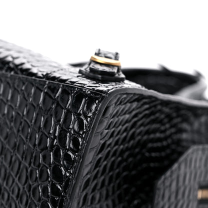 Balenciaga Shiny Supple Calfskin Crocodile Embossed Brass Hardware Neo Classic City Black 8 of 10