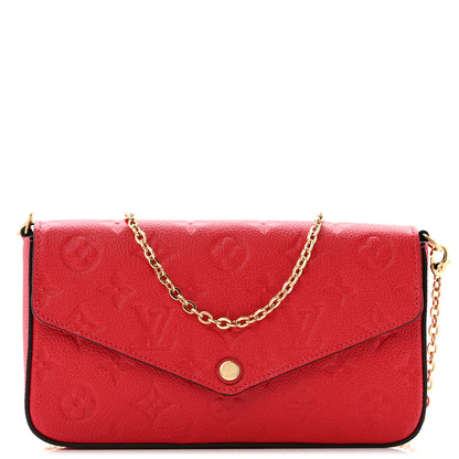 Louis Vuitton Empreinte Pochette Felicie Chain Wallet Scarlet 1 of 12