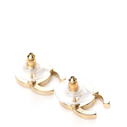 Chanel Crystal CC Earrings Light Gold 2 of 3