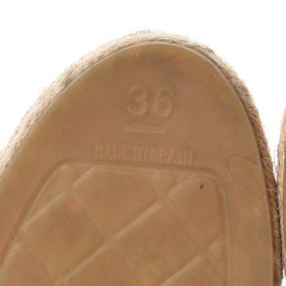 Chanel Lambskin CC Espadrilles 36 Black 9 of 10