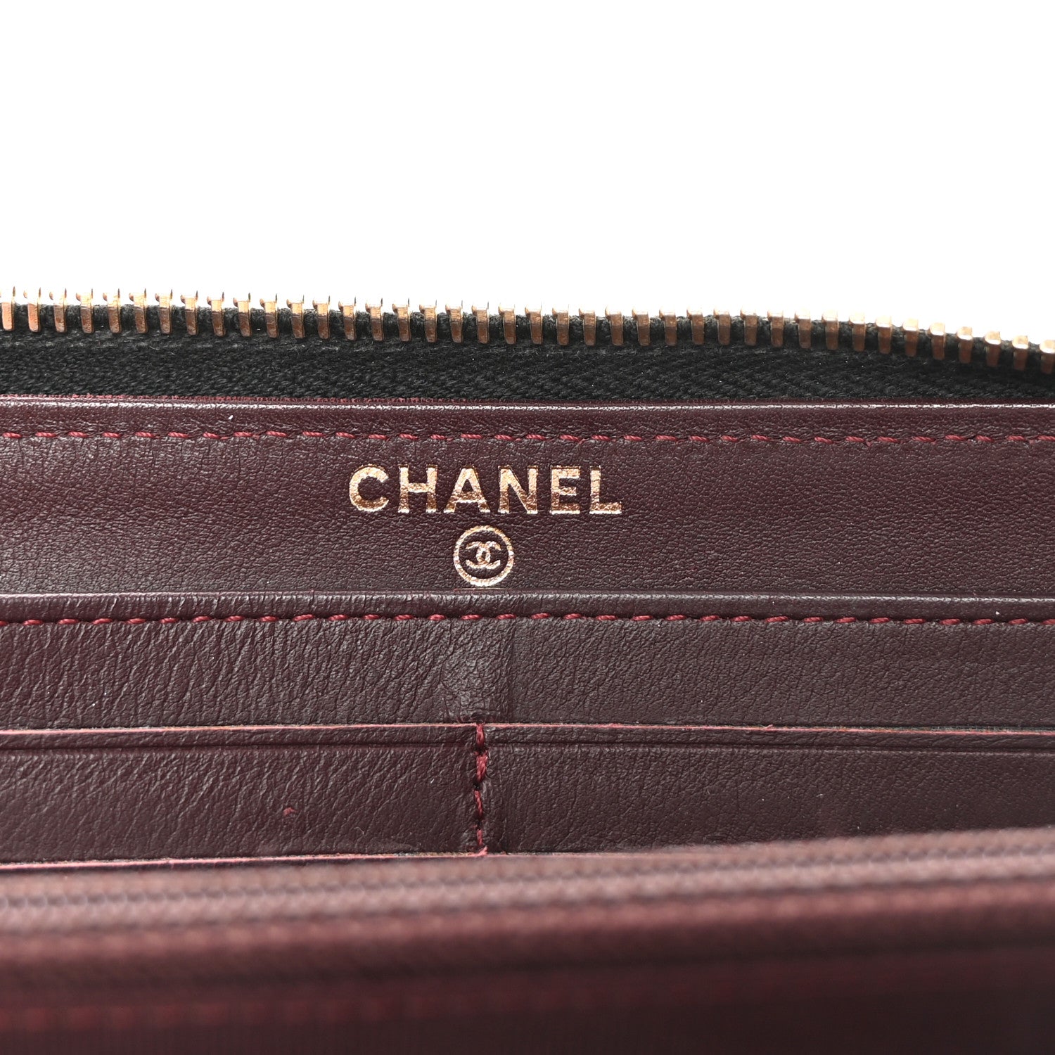 Chanel Caviar Quilted Zip Around Clutch Wallet Black 6 of 9