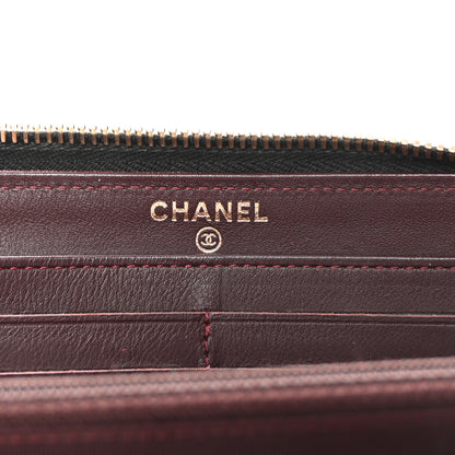 Chanel Caviar Quilted Zip Around Clutch Wallet Black 6 of 9