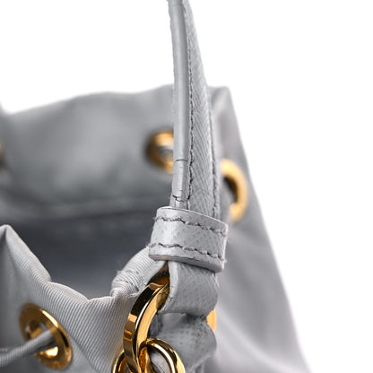 Prada Re-Nylon Saffiano Duet Bucket Crossbody Bag Fiordaliso 23 of 26