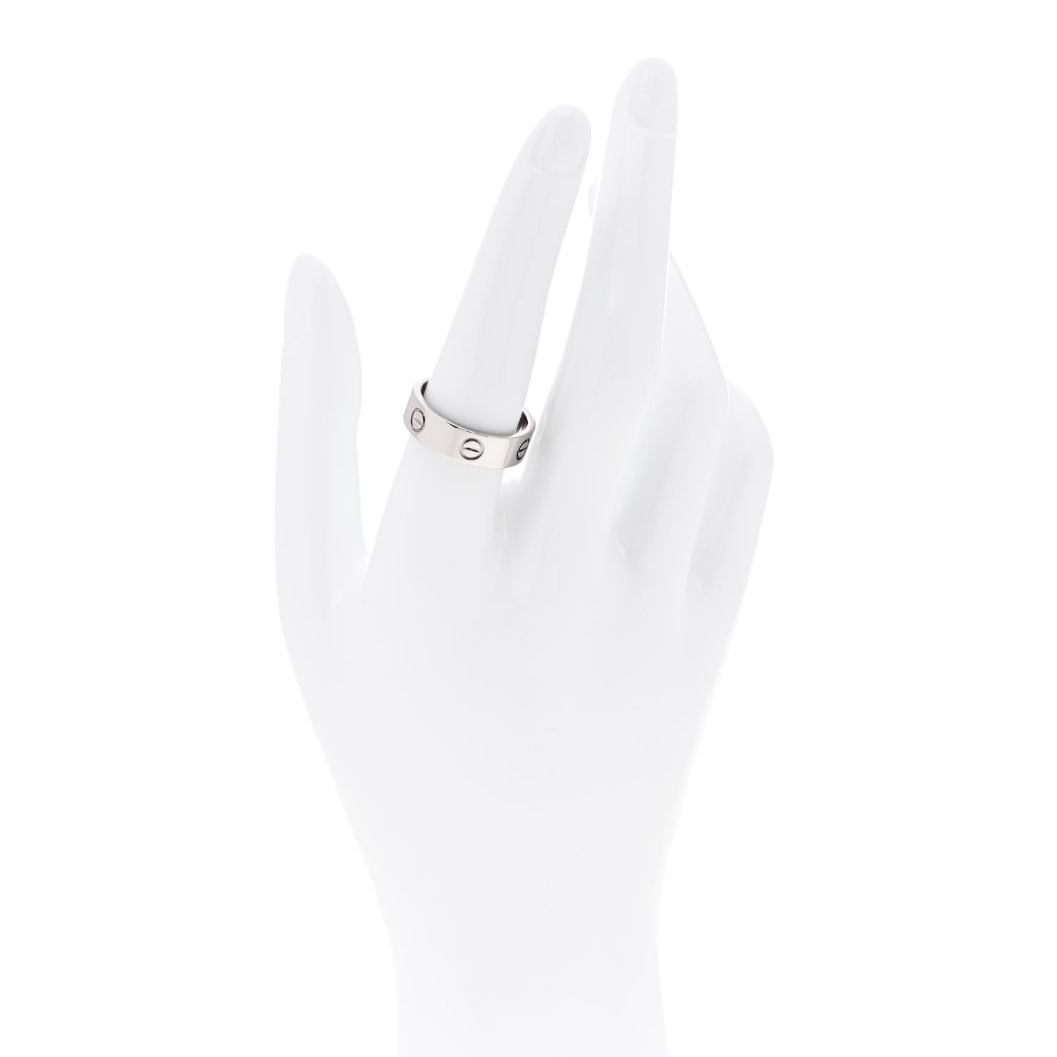 Cartier 18K White Gold 5.5mm LOVE Ring 57 8 2 of 4