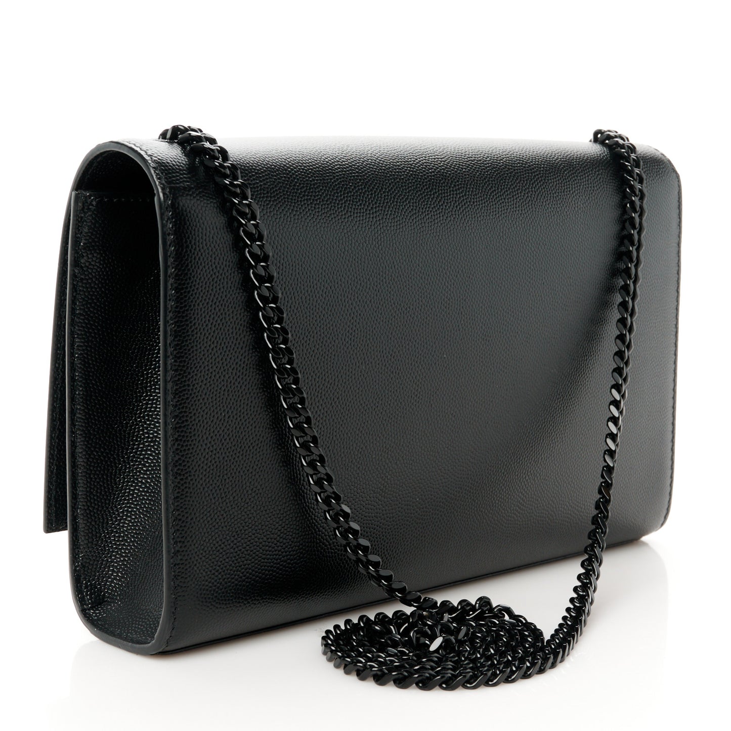 Grain De Poudre Medium Classic Monogram Monochrome Kate Satchel Black