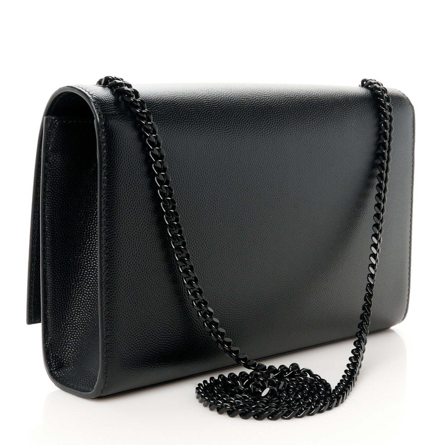 Saint Laurent Grain De Poudre Medium Classic Monogram Monochrome Kate Satchel Black 3 of 11