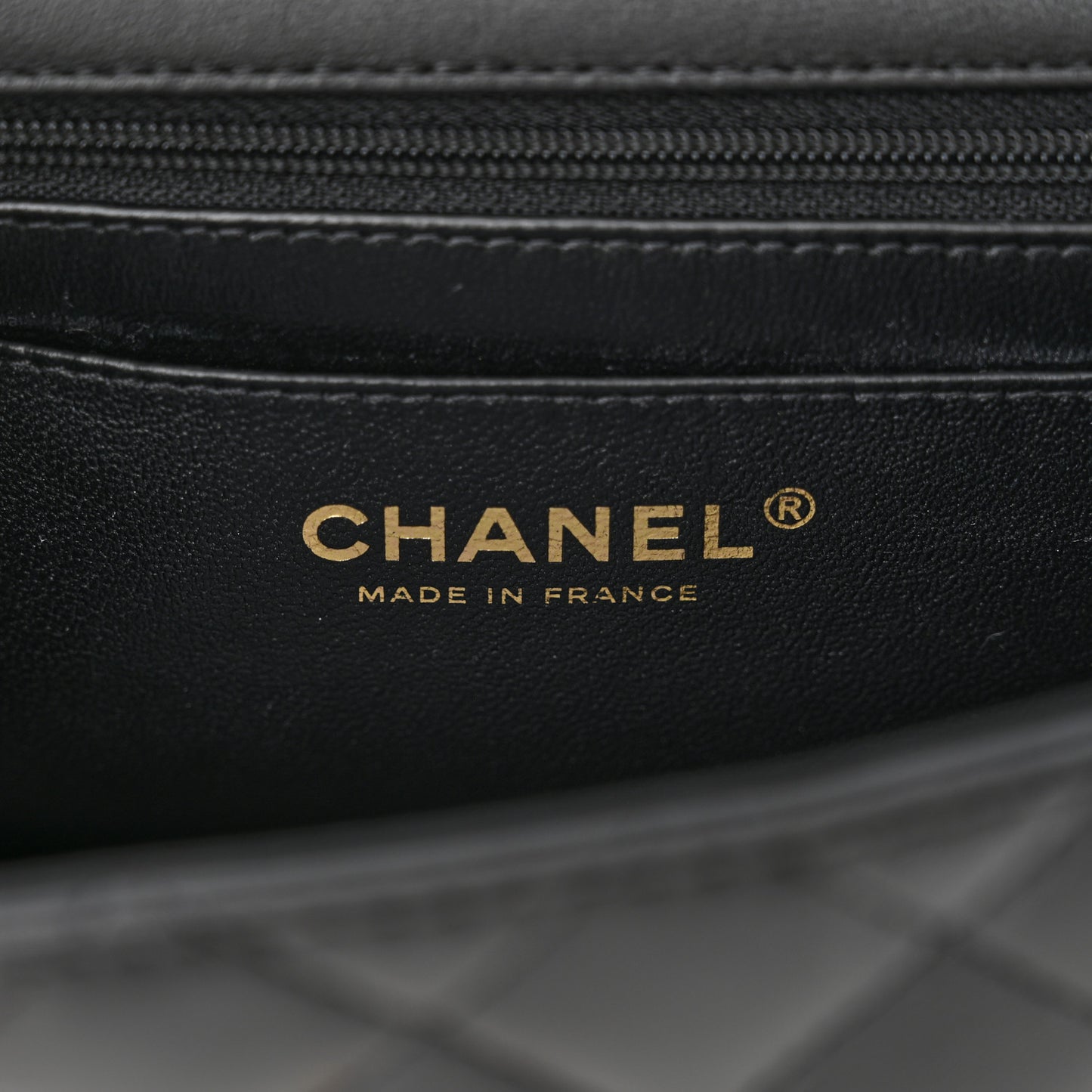 Lambskin Quilted Metal Mini Top Handle Rectangular Flap Black