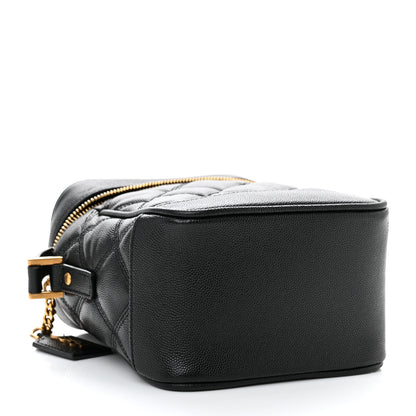 Saint Laurent Grain de Poudre Quilted 80's Vanity Bag Black 4 of 11