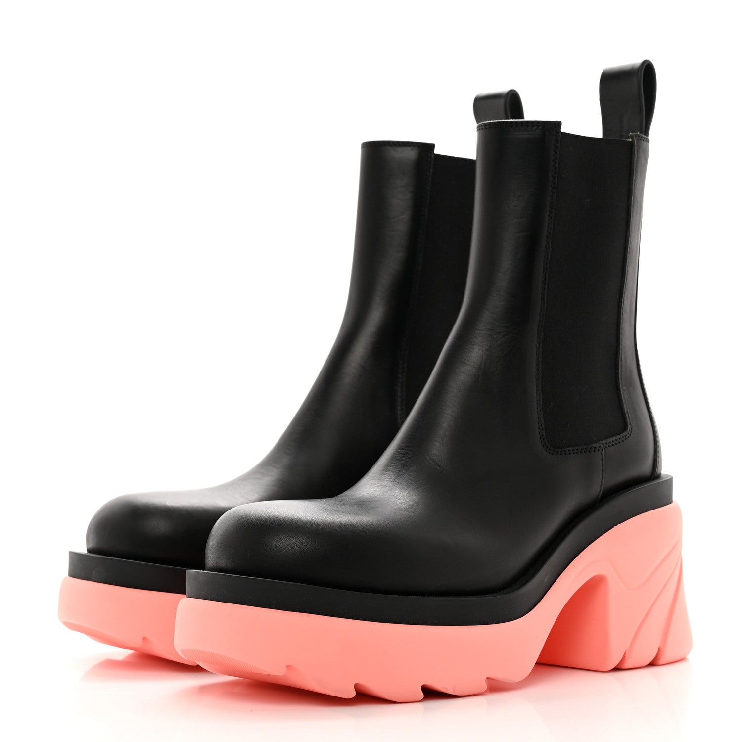 Bottega Veneta Calfskin The Flash Chelsea Boots 38.5 Black Flamingo 3 of 8