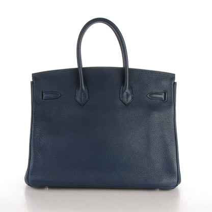 Hermes Taurillon Clemence Birkin 35 Bleu De Prusse 4 of 26