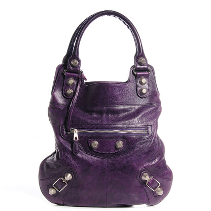 Balenciaga Agneau Giant 21 Silver Hardware Slim Hobo Sapphire 1 of 9