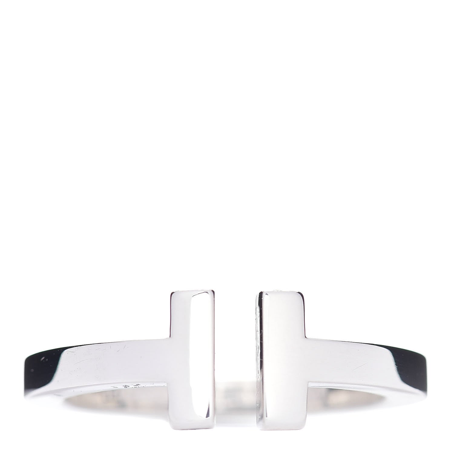 Tiffany Sterling Silver T Square Ring 57 8 1 of 5
